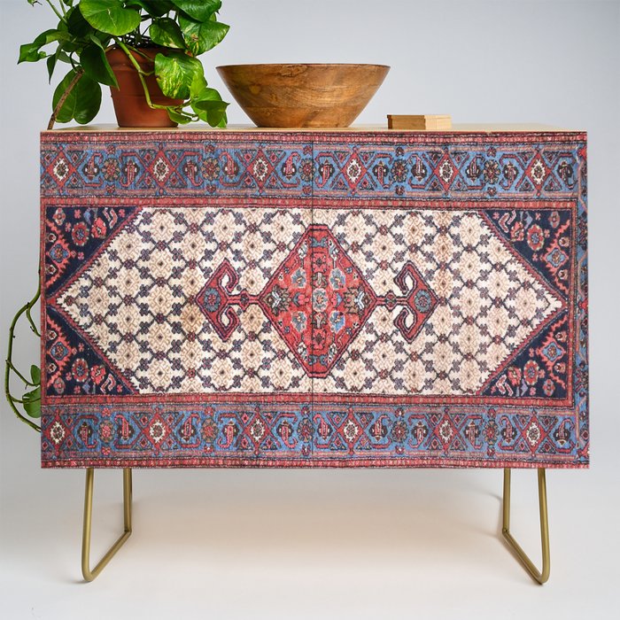 Hamadan  Antique Persian Rug Print Credenza Gallery Image 1