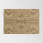 Golden ochre lines - textured abstract geometric Rug Gallery Image 2