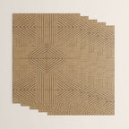 Golden ochre lines - textured abstract geometric Wrapping Paper Gallery Image 3