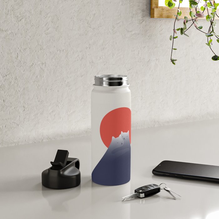 Cat Landscape 98 Water Bottle Gallery Image 4