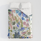 Upside Floral Olive Magenta Comforter Gallery Image 6