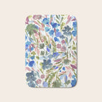 Upside Floral Olive Magenta Bath Mat Gallery Image 1