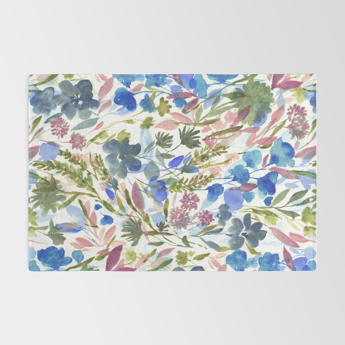 Upside Floral Olive Magenta Rug Gallery Image 2