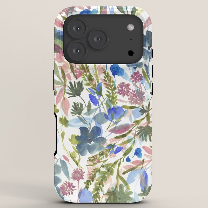 Upside Floral Olive Magenta iPhone Case Gallery Image 7