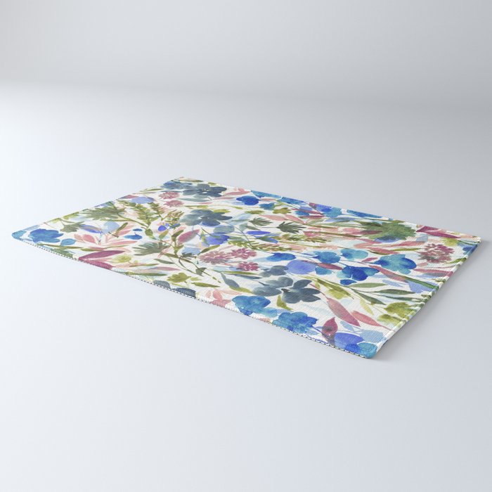 Upside Floral Olive Magenta Rug Gallery Image 3