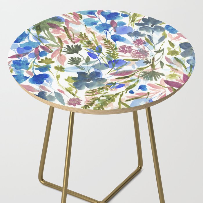 Upside Floral Olive Magenta Side Table Gallery Image 2