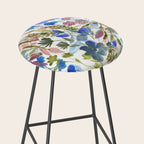 Upside Floral Olive Magenta Stool Gallery Image 2