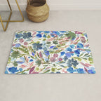 Upside Floral Olive Magenta Rug Gallery Image 1