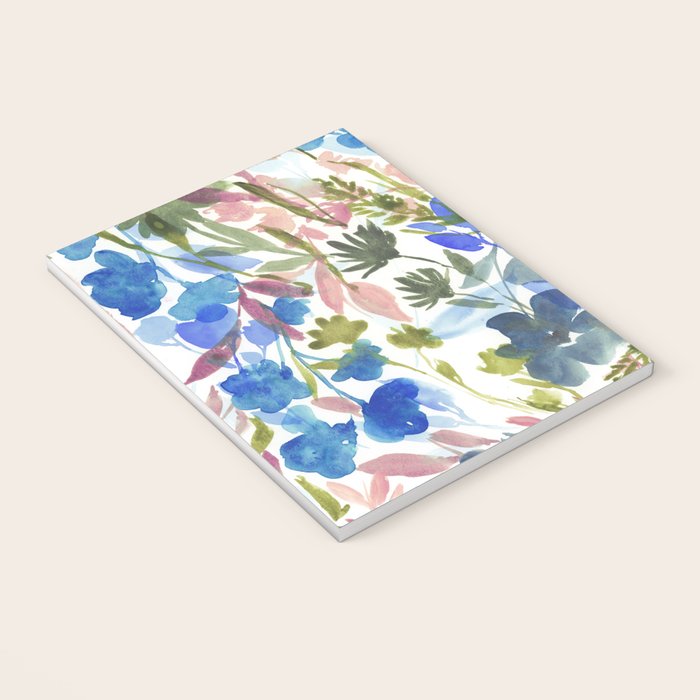 Upside Floral Olive Magenta Notebook Gallery Image 3