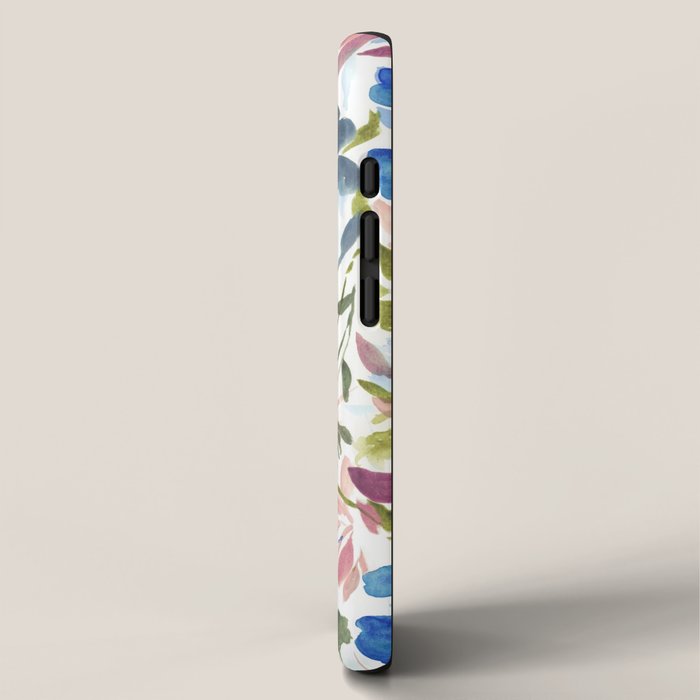Upside Floral Olive Magenta iPhone Case Gallery Image 2