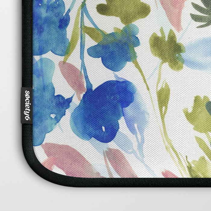 Upside Floral Olive Magenta Laptop Sleeve Gallery Image 3
