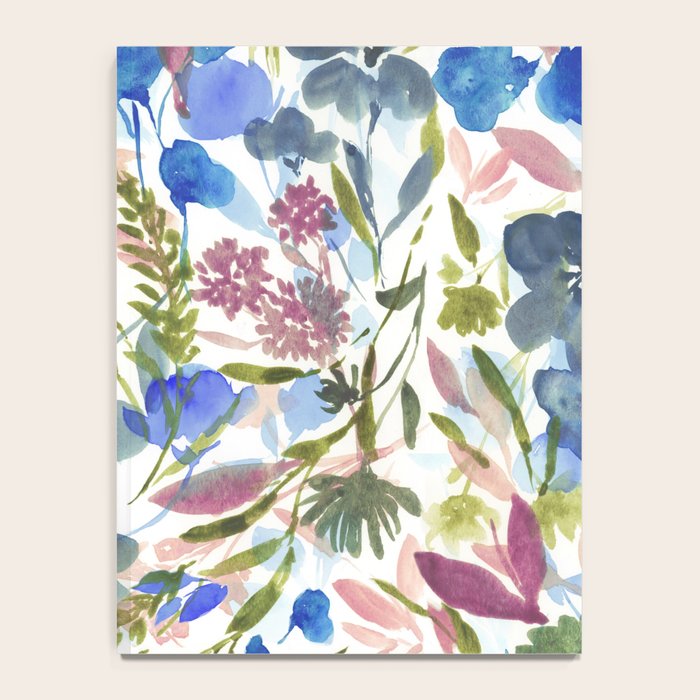 Upside Floral Olive Magenta Notebook Gallery Image 4