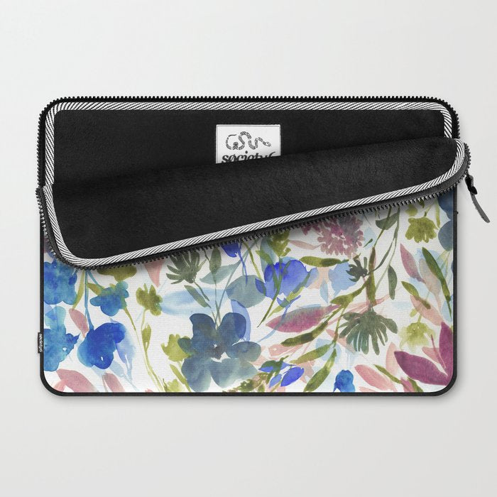 Upside Floral Olive Magenta Laptop Sleeve Gallery Image 2