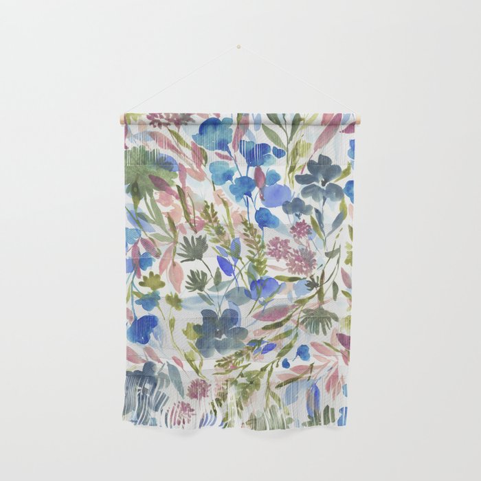 Upside Floral Olive Magenta Wall Hanging Gallery Image 1