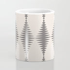 Modern Harlequin Pattern - Gray and Beige Coffee Mug Gallery Image 4