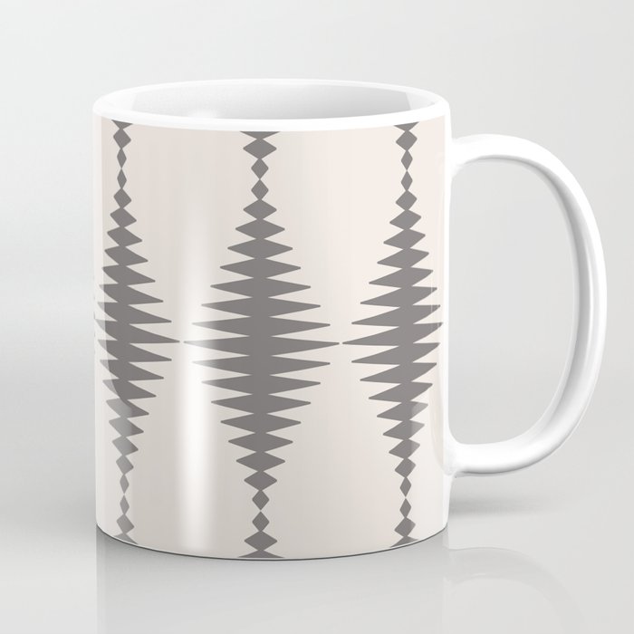 Modern Harlequin Pattern - Gray and Beige Coffee Mug Gallery Image 1