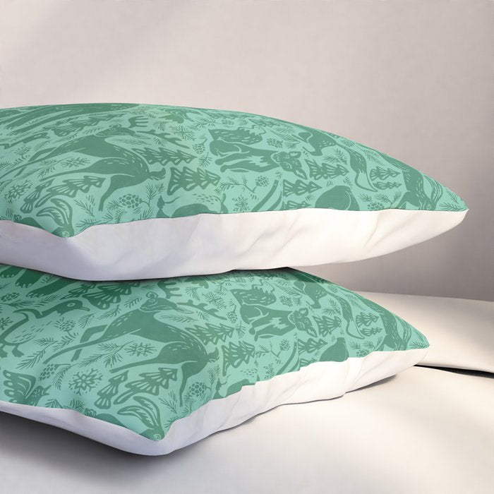 Winter Forest Wonderland Pillow Sham Gallery Image 3