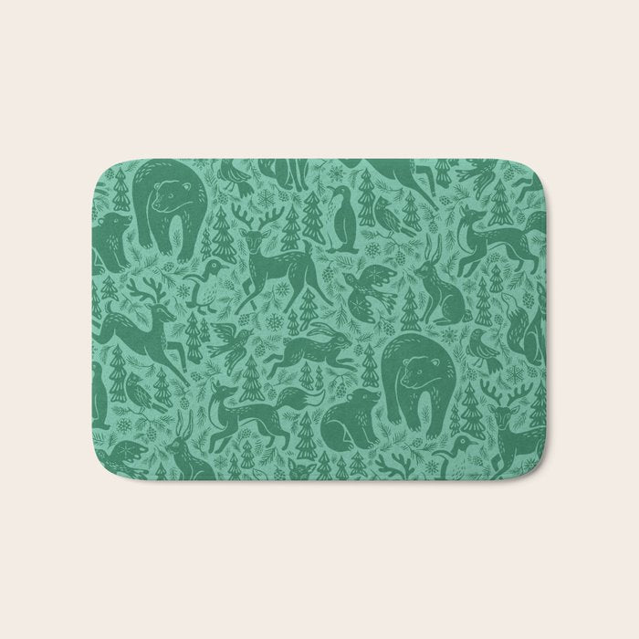 Winter Forest Wonderland Bath Mat Gallery Image 1
