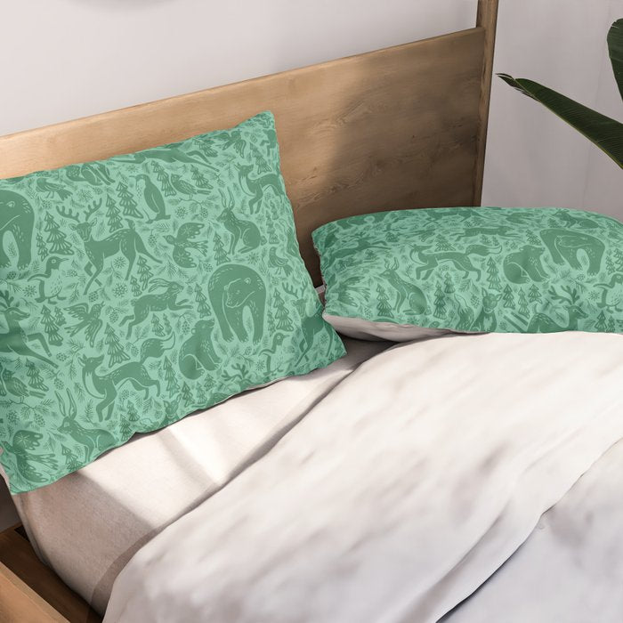 Winter Forest Wonderland Pillow Sham Gallery Image 2