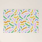 Fun colorful line doodle art pattern Welcome Mat Gallery Image 1