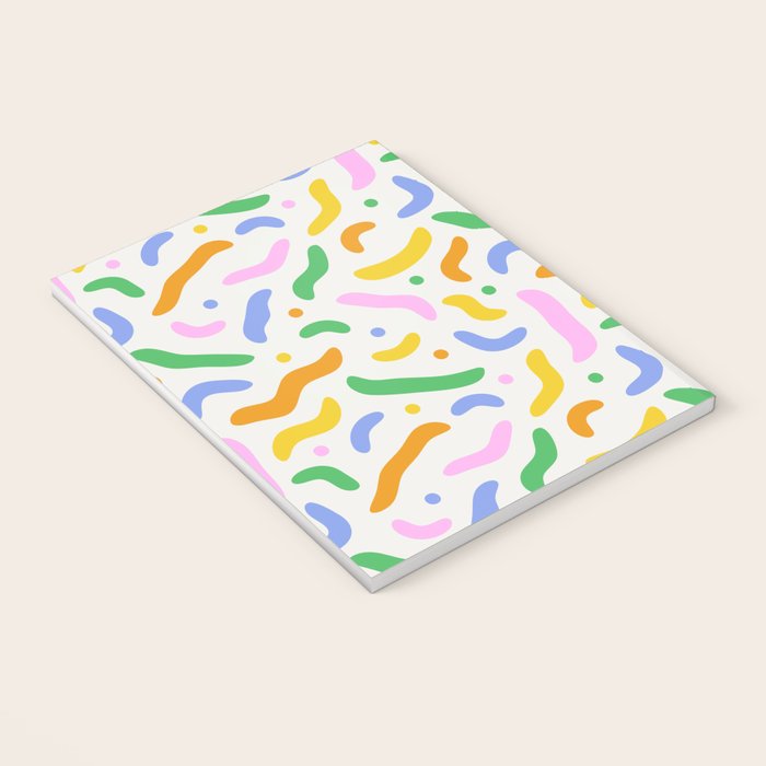 Fun colorful line doodle art pattern Notebook Gallery Image 3