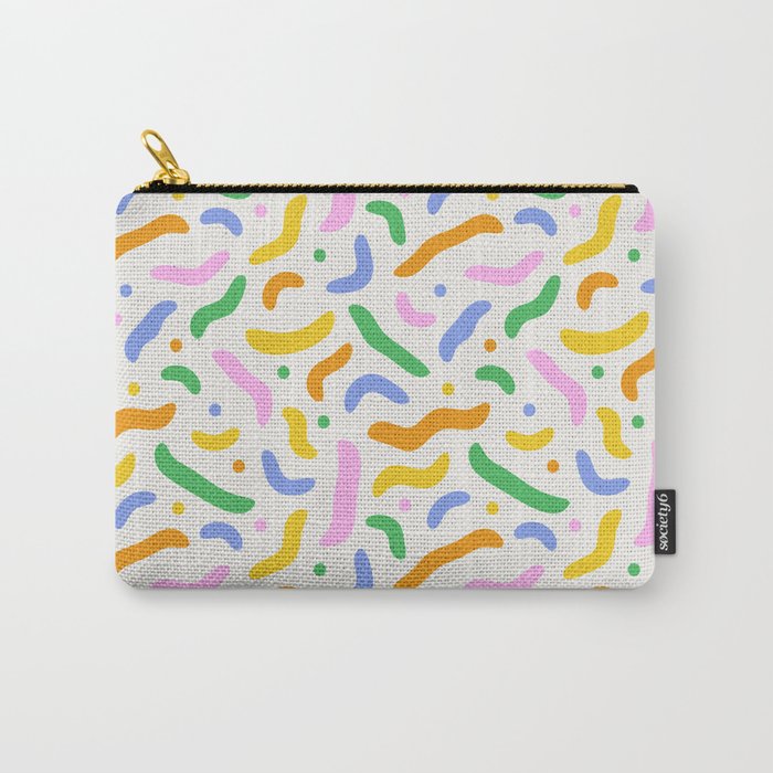 Fun colorful line doodle art pattern Carry All Pouch Gallery Image 1