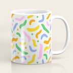 Fun colorful line doodle art pattern Coffee Mug Gallery Image 1