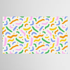 Fun colorful line doodle art pattern Tablecloth Gallery Image 2