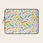 Fun colorful line doodle art pattern Laptop Sleeve Gallery Image 1