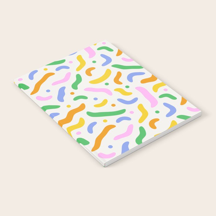 Fun colorful line doodle art pattern Notebook Gallery Image 2