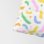 Fun colorful line doodle art pattern Pillow Sham Gallery Image 4