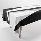 Geometric Triangles VI Black and White Tablecloth Gallery Image 1