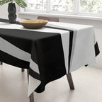 Geometric Triangles VI Black and White Tablecloth Gallery Image 3