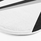 Geometric Triangles VI Black and White Bath Mat Gallery Image 3