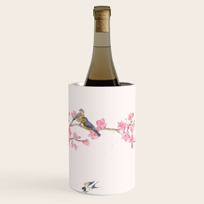 Birds and cherry blossoms Wine Chiller Gallery Image 3