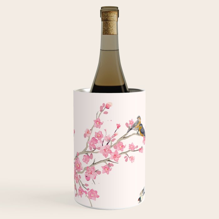 Birds and cherry blossoms Wine Chiller Gallery Image 1