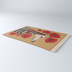 Striped Dog with Poppies Rug Gallery Image 3