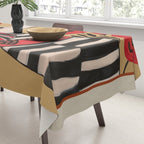 Striped Dog with Poppies Tablecloth Gallery Image 3