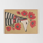 Striped Dog with Poppies Rug Gallery Image 2