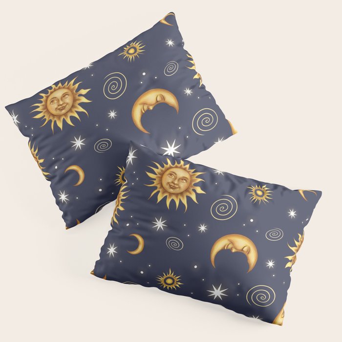 Vintage Celestial Mood Pillow Sham Gallery Image 3