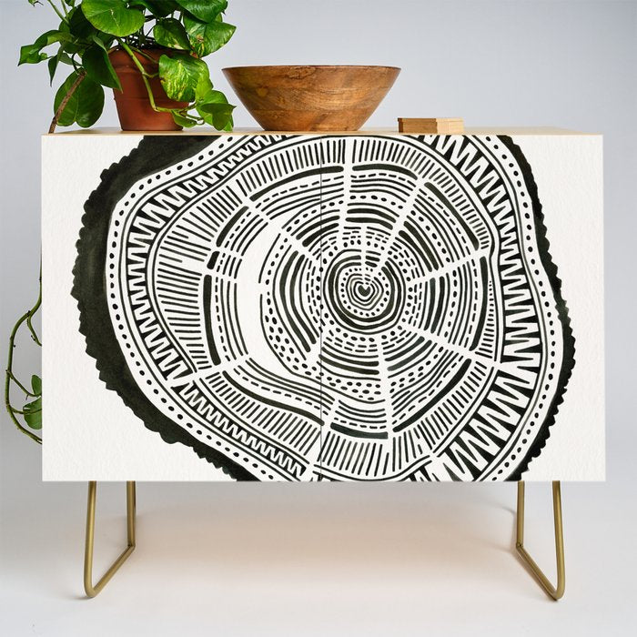 Ponderosa Pine - Black Credenza Gallery Image 1