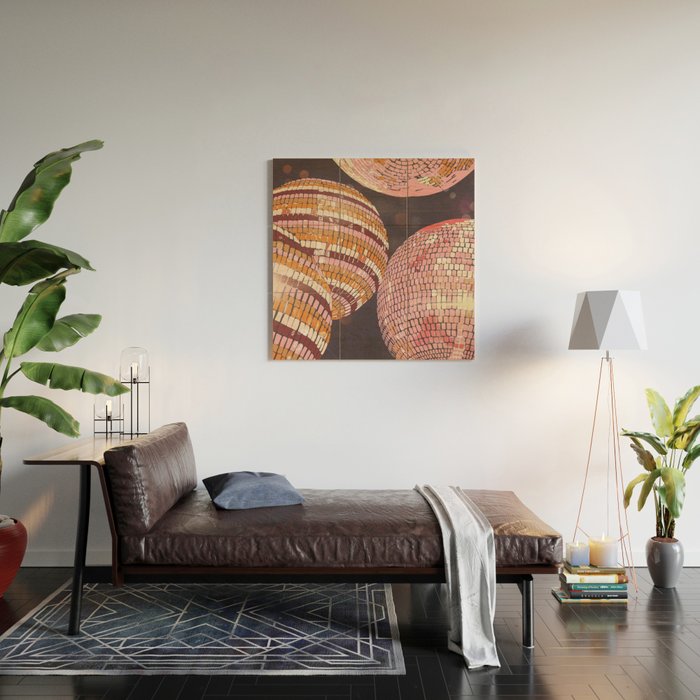 Disco balls Wood Wall Art Gallery Image 2