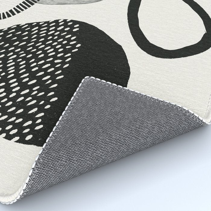 Monochrome Abstract Shapes #1  Rug Gallery Image 4