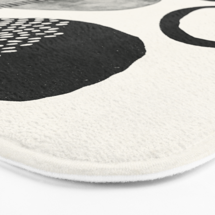 Monochrome Abstract Shapes #1  Bath Mat Gallery Image 3