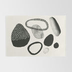 Monochrome Abstract Shapes #1  Rug Gallery Image 2