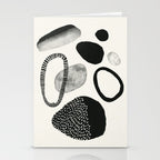 Monochrome Abstract Shapes #1  Stationery Card Gallery Image 2