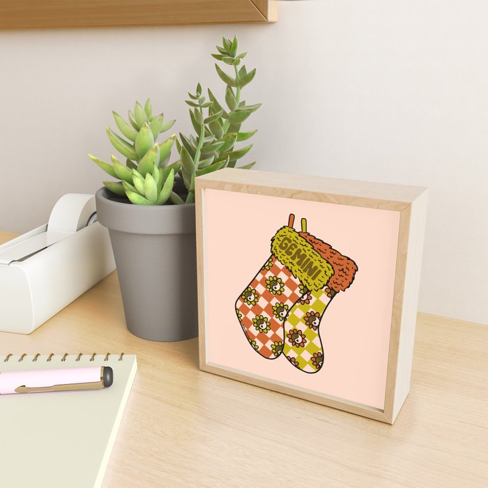 Gemini Stocking Mini Art Print Gallery Image 2