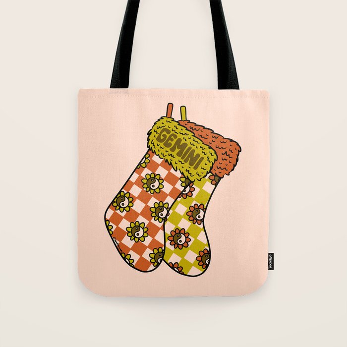 Gemini Stocking Tote Bag Gallery Image 1