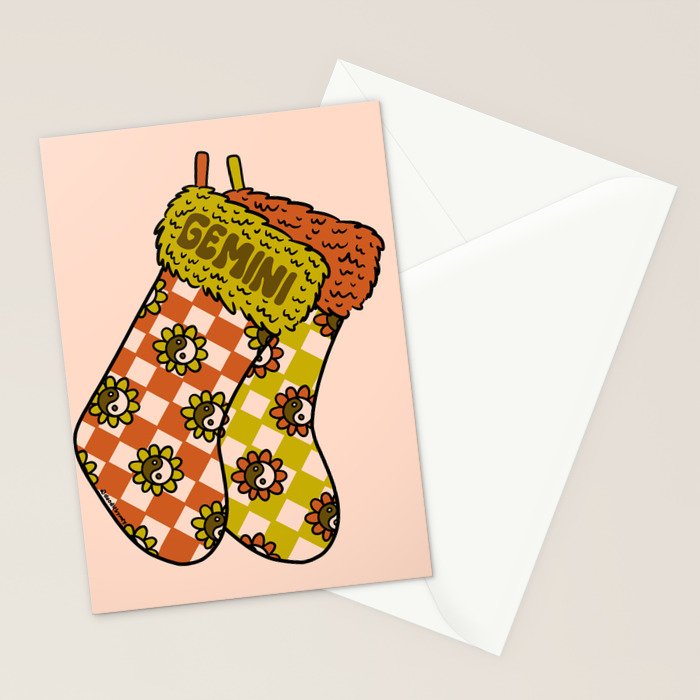 Gemini Stocking Stationery Card Gallery Image 2