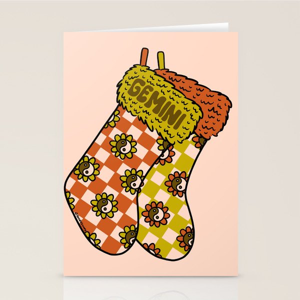Gemini Stocking Stationery Card Gallery Image 2